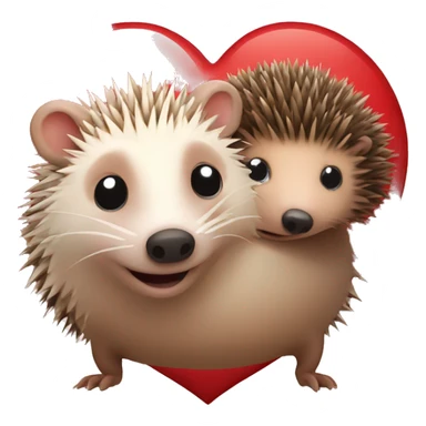 A two hedgehog in love sticker