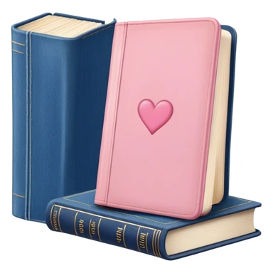 an old vintage romance book with an old cover in light pink and denim blue sticker