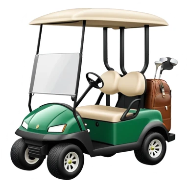 Club car golf cart with golf club bags sticker