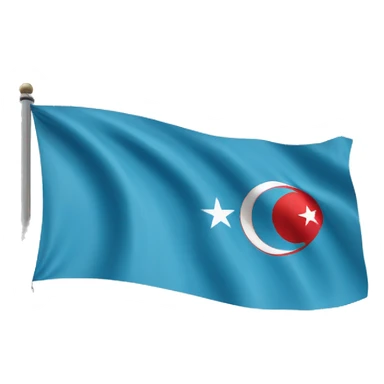 Turkish flag but blue  sticker