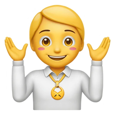 Emoji with hands around neck with x's for eyes and a smile  sticker