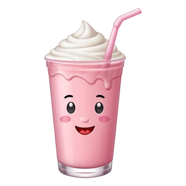 Strawberry milk cartoon sticker