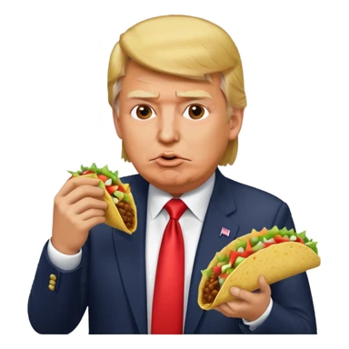 Donald Trump eating tacos sticker