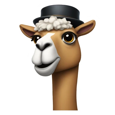 A llama dressed as sherlock Holmes sticker