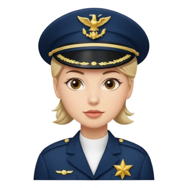 Female navy soldier, bigger face. sticker