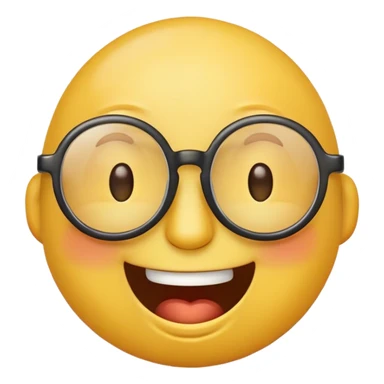 emoji with glasses laughing with tears in his eyes sticker