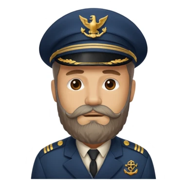 ship captain bearded sticker