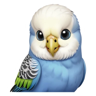 budgie, grey feathers, white head, iphone quality sticker