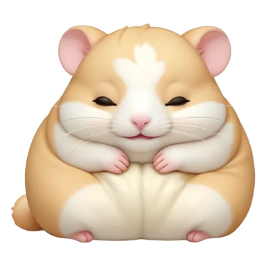 Meme-Worthy Cute Sleeping Cream Hamster Portrait Emoji, Head resting peacefully with a contented smile, showcasing a delightfully compact build and a luxuriously soft cream fur, eyes shut in a serene nap, Simplified yet hilariously adorable features, highly detailed, glowing with a soft, drowsy light, high shine, relaxed and utterly lovable, stylized with an air of playful laziness, bright and heartwarming, soft glowing outline, capturing the essence of a comically sleepy hamster, so meme-worthy it feels like it could instantly become the next viral sensation of adorable slumber! sticker