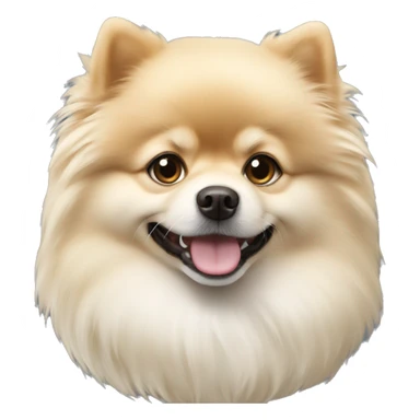 Golden Cream White Pomeranian dog  sticker