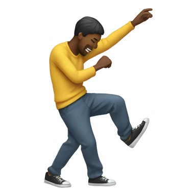 person hitting the dab sticker