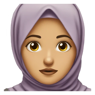 Hijabi-woman-eyes-looking-up-and-is-upset sticker
