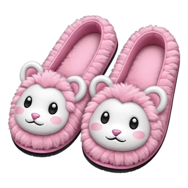 Pink cute slippers sticker