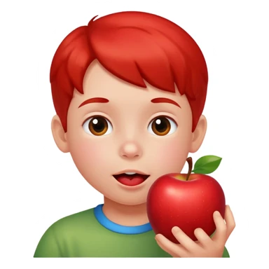 Bambino che mangia la mela sticker