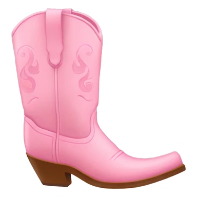 Light pink cowboy boots sticker