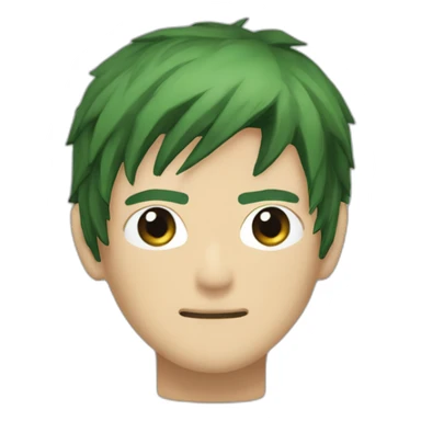 roronoa zoro with black hair sticker