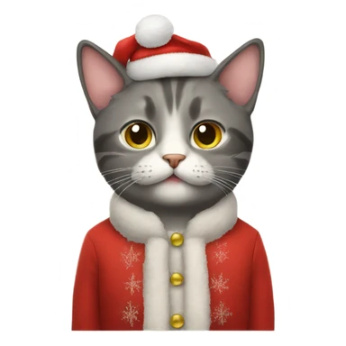 Cat wearing Christmas clothes  sticker