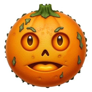 make the orange more scary and disgusting sticker