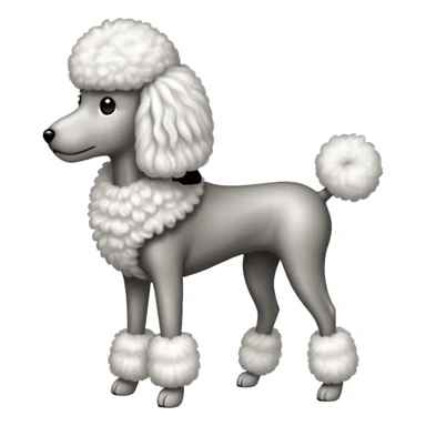 Poodle with very very long legs sticker