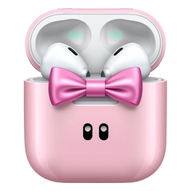 airpods max with pink bow sticker