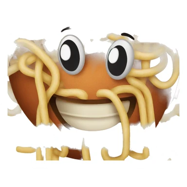 smiling spaghetti and meatballs sticker