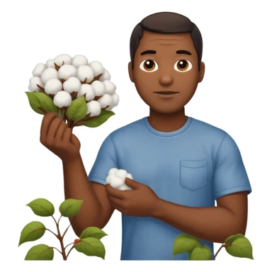 a giant black guy picking cotton sticker