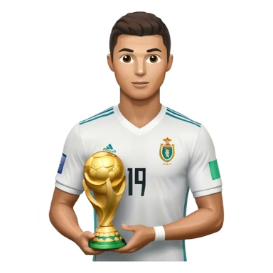 Cristiano levantando la copa del mundo sticker