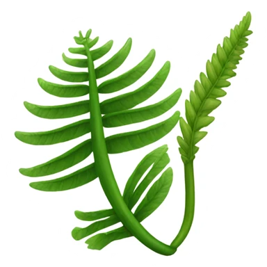 A fern and a crop sickle together sticker