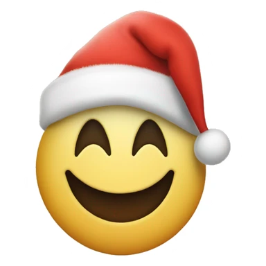 Smile face with heart eyes dress on a Christmas hat  sticker