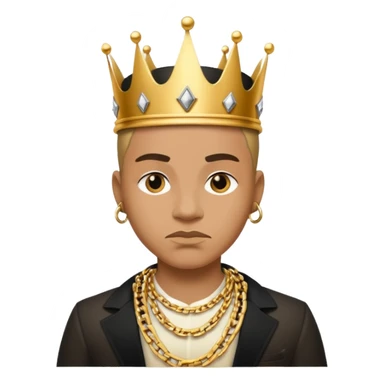 Gangster tilted crown king sticker