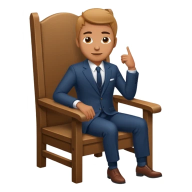 man on chair photosession sticker