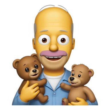 homer simpson with a bear sticker