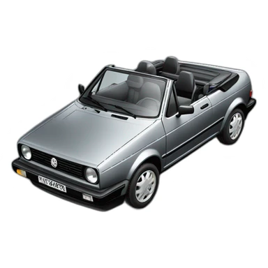 vw golf 1993 cabriolet metallic gray karmann sticker