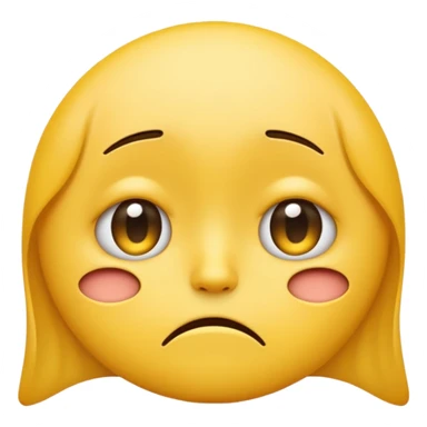 emoji expressing sadness and melancholy emotion sticker