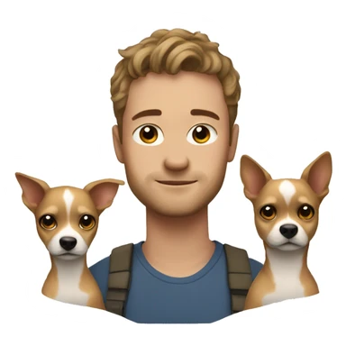 andrew with chihua sticker