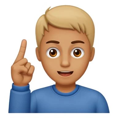 Middle finger the bad one with a funny face sticker