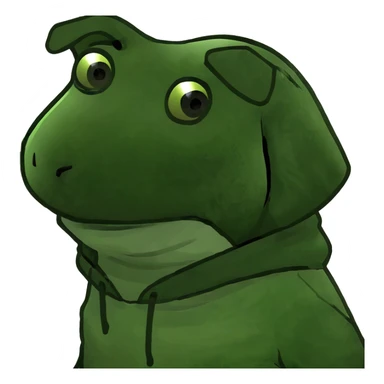 dog wearing a hoodie sticker