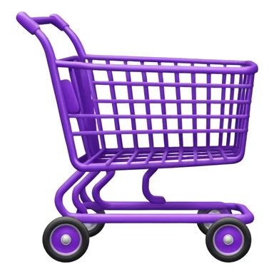 purple shopping cart sticker