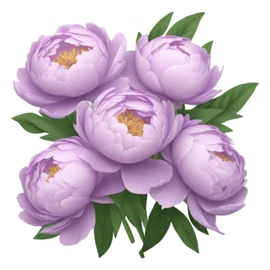 Light purple peonies bouquet  sticker