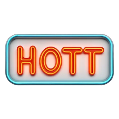  neon sign with the word hot sticker