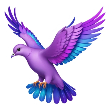 Purple dove flying towards heaven  sticker