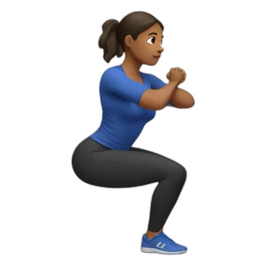  woman doing squat sticker