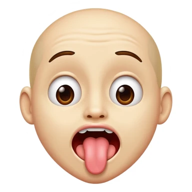 person sticking out tongue and shaking it  sticker