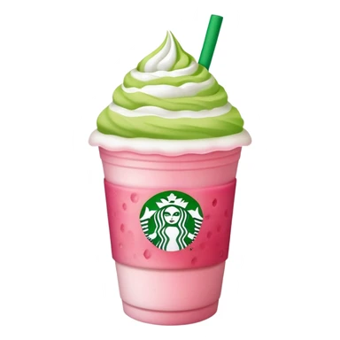 starbucks matcha with strawberry cold foam sticker