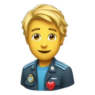 Un mec qui fait un coeur  sticker