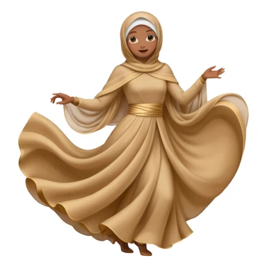 fully veiled woman dancing sticker