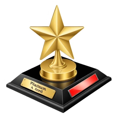 A platinum music award plaque sticker