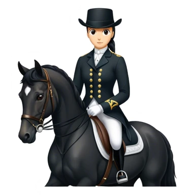 Dressage horse sticker