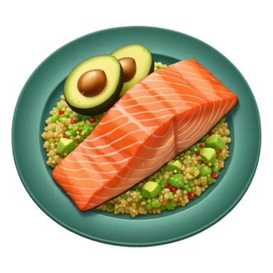 Salmon with Quinoa and Avocado sticker