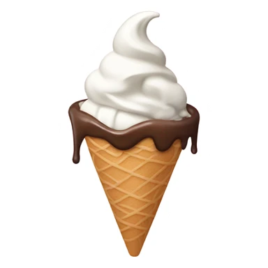 Ice cream sundae with a cancel sign sticker